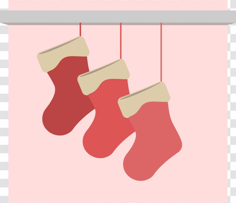 Christmas Card Stockings Greeting & Note Cards Tree - Hand Transparent PNG