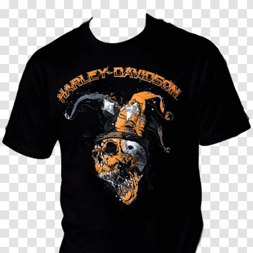 T-shirt Joker Batman Harley-Davidson Sleeve - Black Transparent PNG