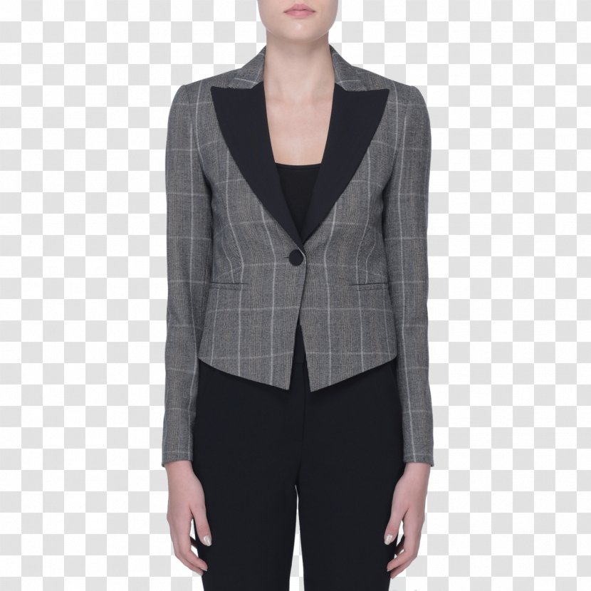 Cashmere Wool Merino Blazer Cardigan - Tuxedo - Summer Solstice Transparent PNG