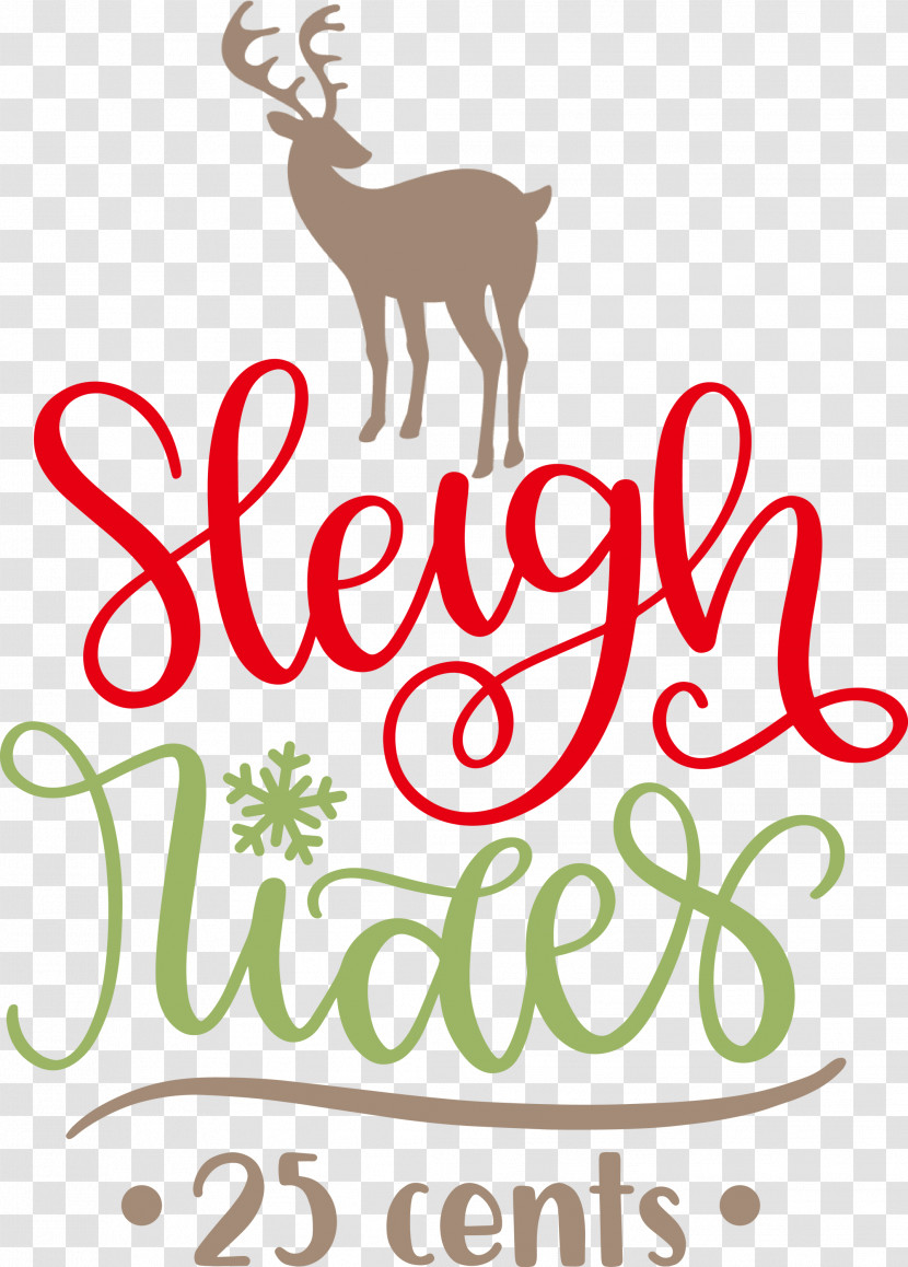 Sleigh Rides Deer Reindeer Transparent PNG