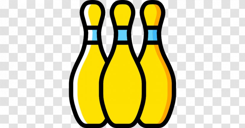 Bowling Pins Yellow Clip Art Line Product - Pin - Bpwling Transparency And Translucency Transparent PNG
