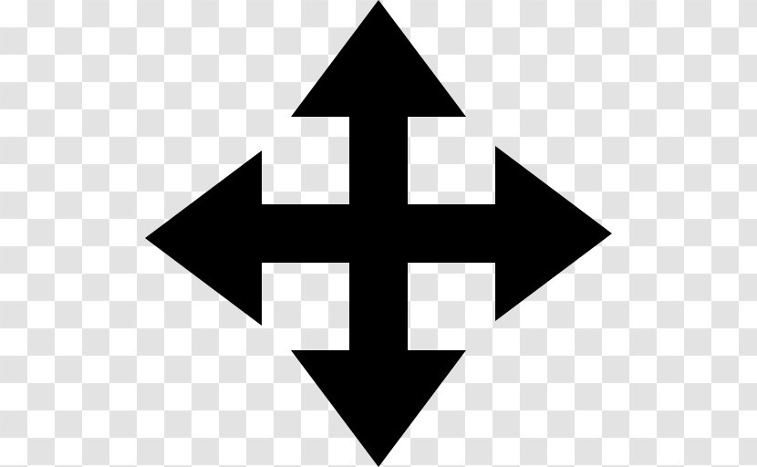 Symbol Arrow Pointer - Drag And Drop - Crossed Arrows Transparent PNG