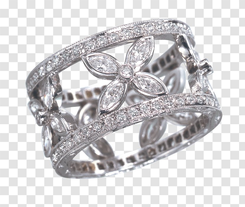 Wedding Ring Jewellery Floral Design - Bling Transparent PNG