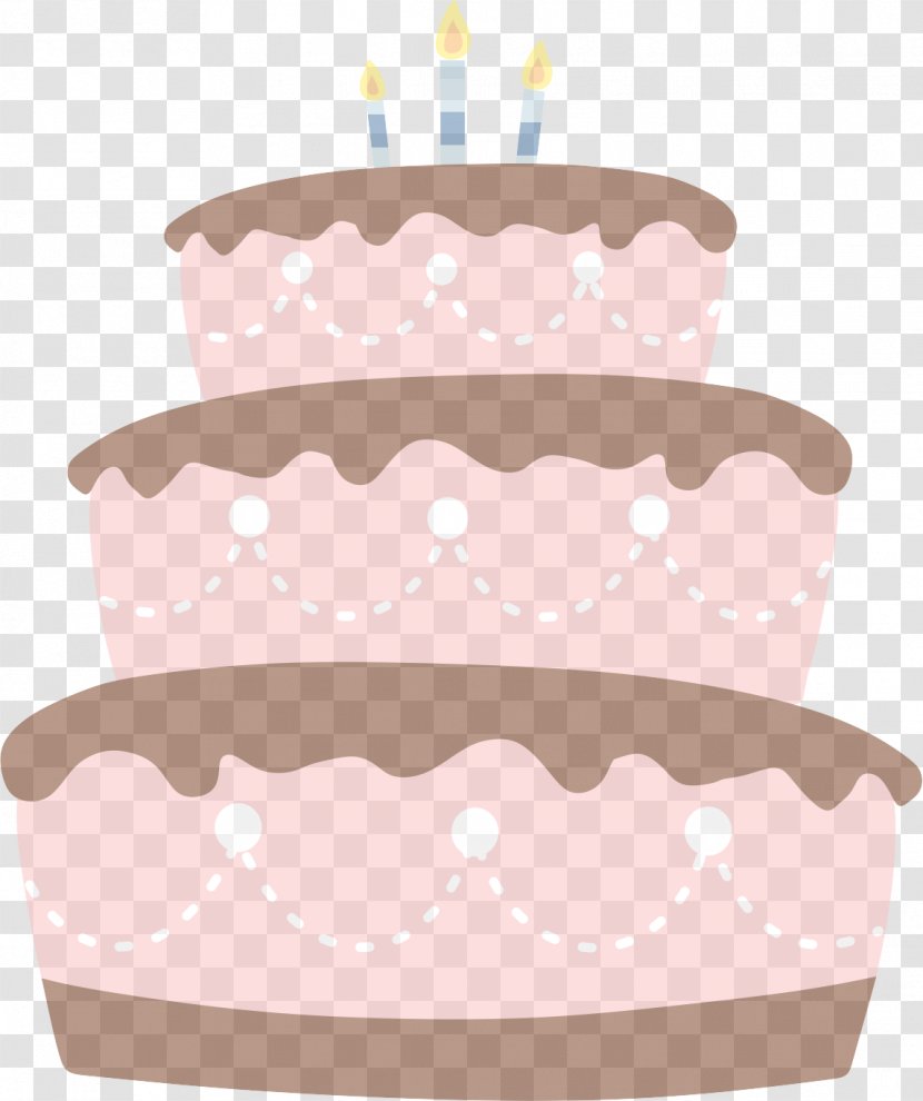 Pink Cake Baked Goods Dessert Decorating Supply - Icing Baking Cup Transparent PNG