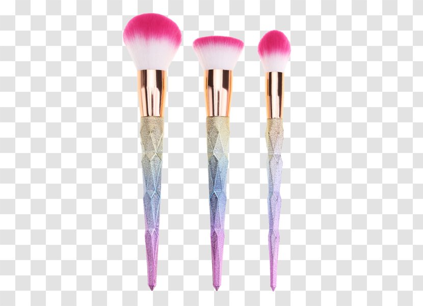 Makeup Brush Purple Violet Glitter - Cosmetics Transparent PNG