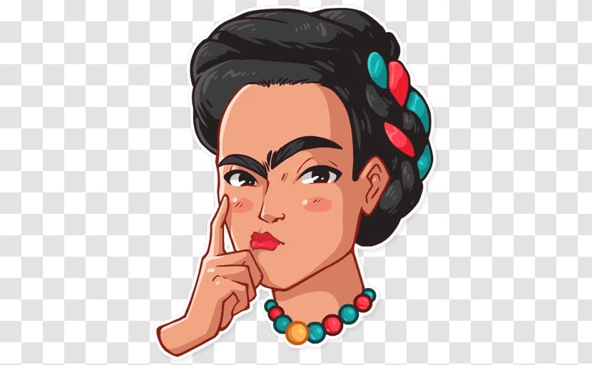 Frida Kahlo Telegram Sticker VKontakte Clip Art - Cartoon - Tree Transparent PNG