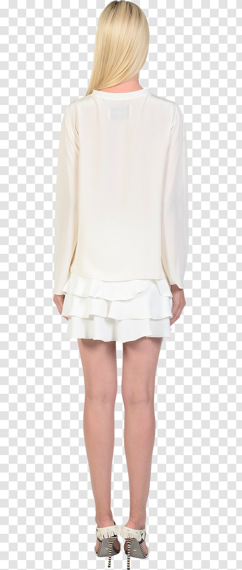 Sleeve Shoulder Blouse Dress Outerwear - Fashion Model - Loose Sequins Transparent PNG