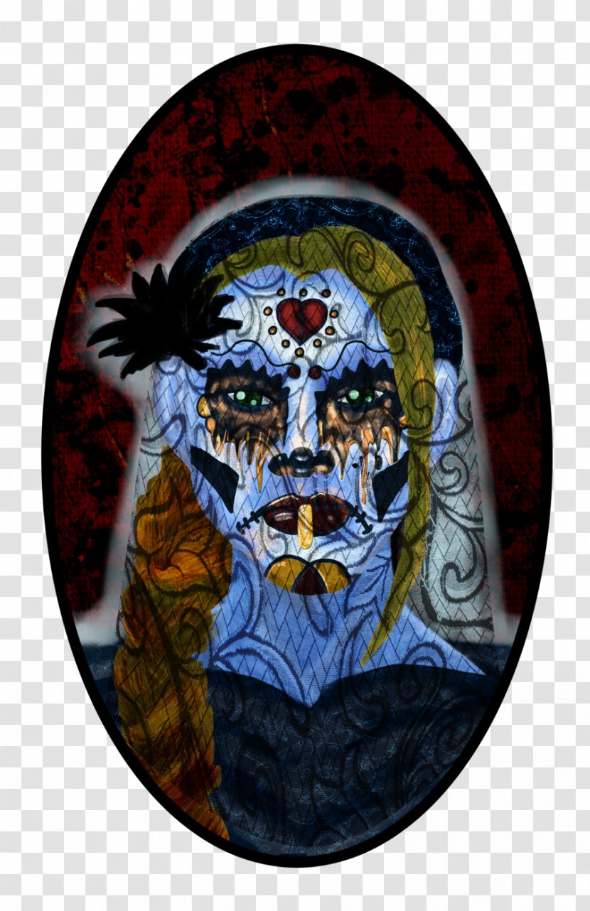 Stained Glass Skull - Mourning Transparent PNG