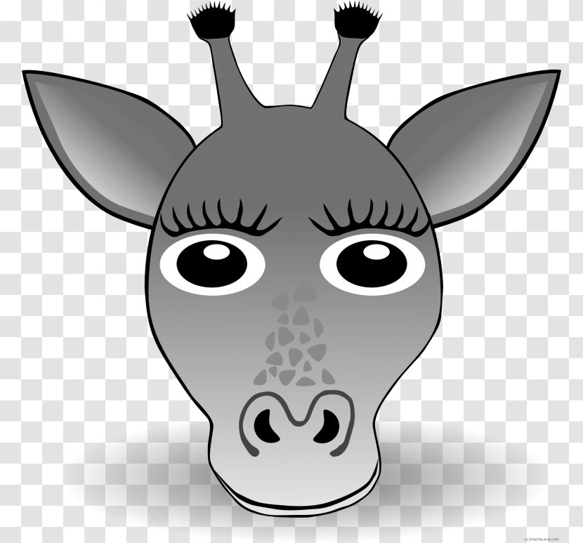 Giraffe Clip Art Image Drawing - Snout Transparent PNG