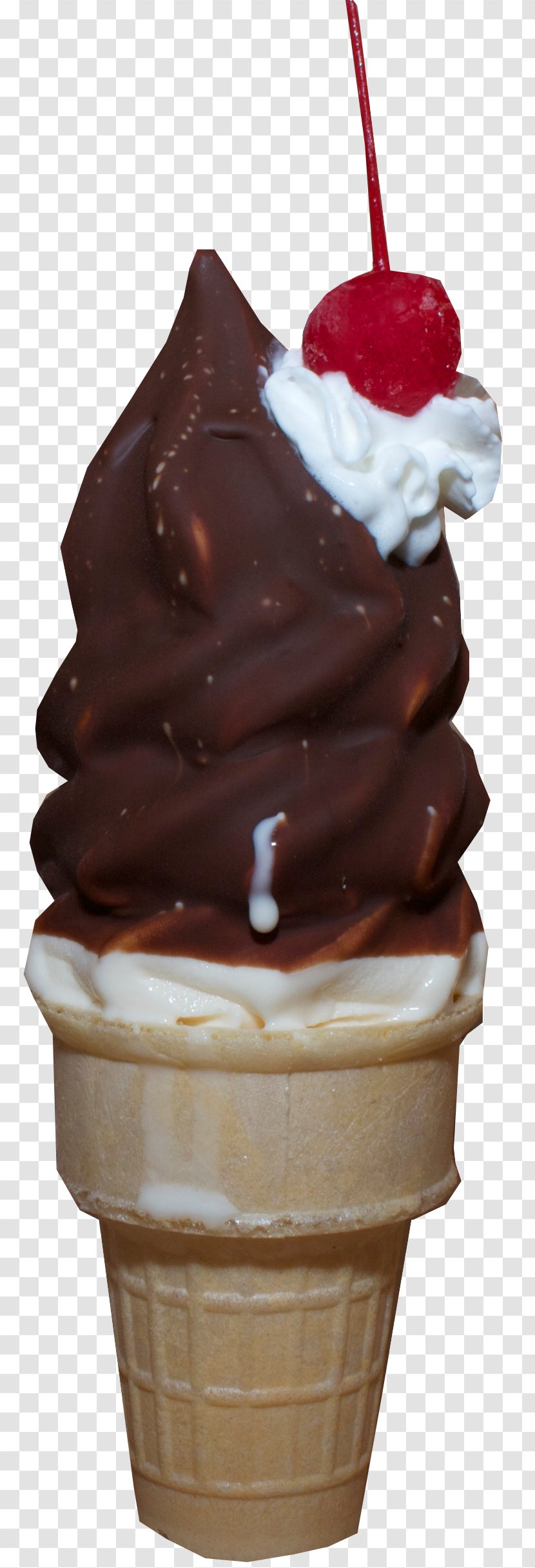Sundae Chocolate Ice Cream Cones Snow Cone - Dessert Transparent PNG