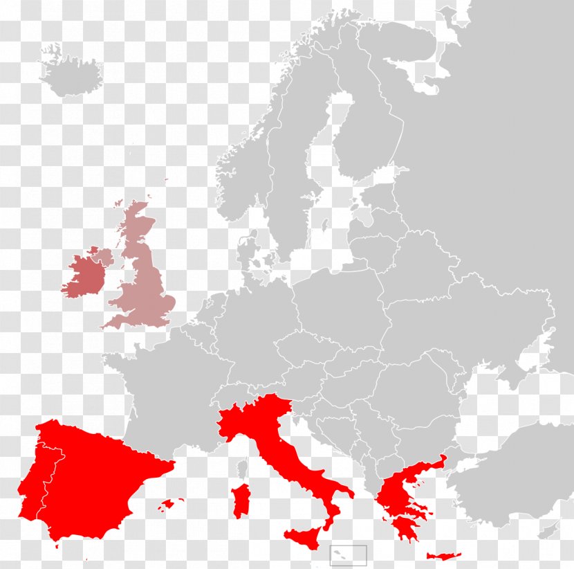 European Union Blank Map - Europe Transparent PNG