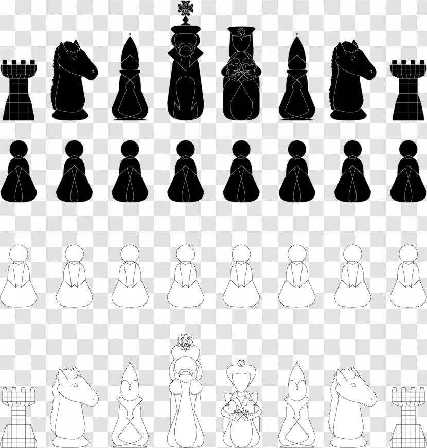 Chess Piece Chessboard Queen King Transparent PNG