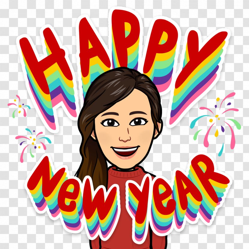 New Year's Resolution Eve Day Good-Bye 2017 - Party - Bitmoji Badge Transparent PNG
