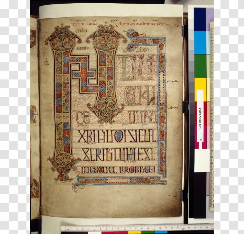 Lindisfarne Gospels Gospel Book Of Matthew Heritage Centre Mark - Priory Transparent PNG