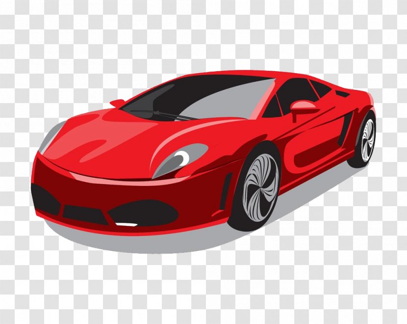 Sports Car Porsche Luxury Vehicle Ferrari - Model - Red Cool Material Free To Pull Transparent PNG