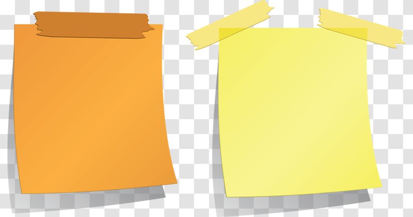 Paper Yellow - Heart - Sticker Notes Transparent PNG
