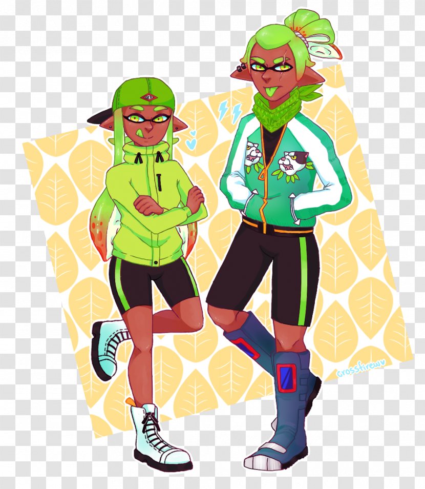 Splatoon DeviantArt Fan Art - Yellow - Twins Transparent PNG