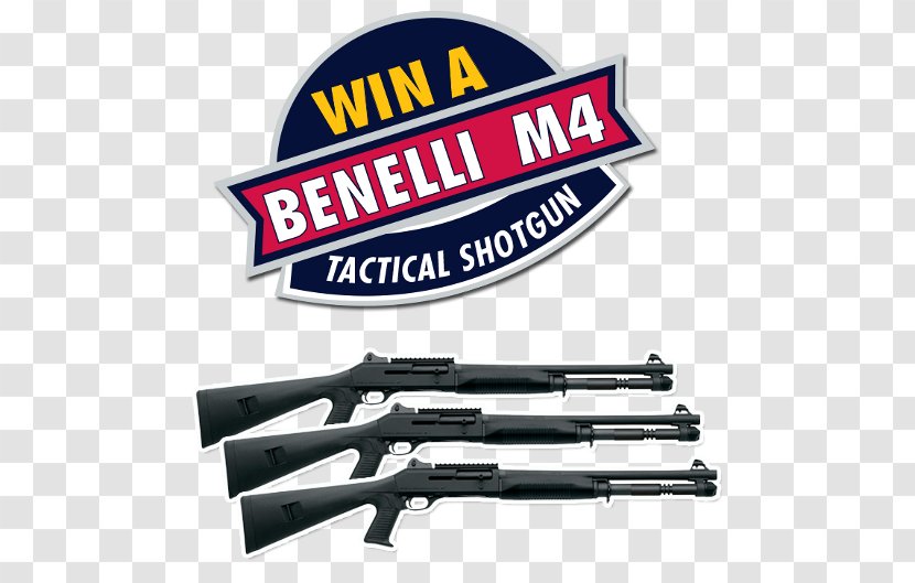 Gun Barrel Firearm Benelli M4 Shotgun - Watercolor - Winner Banner Transparent PNG
