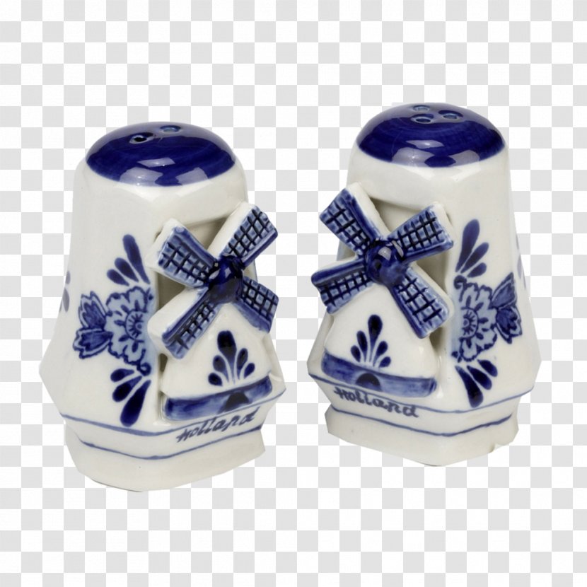 Salt And Pepper Shakers Black Condiment Delft - Blue White Porcelain Transparent PNG