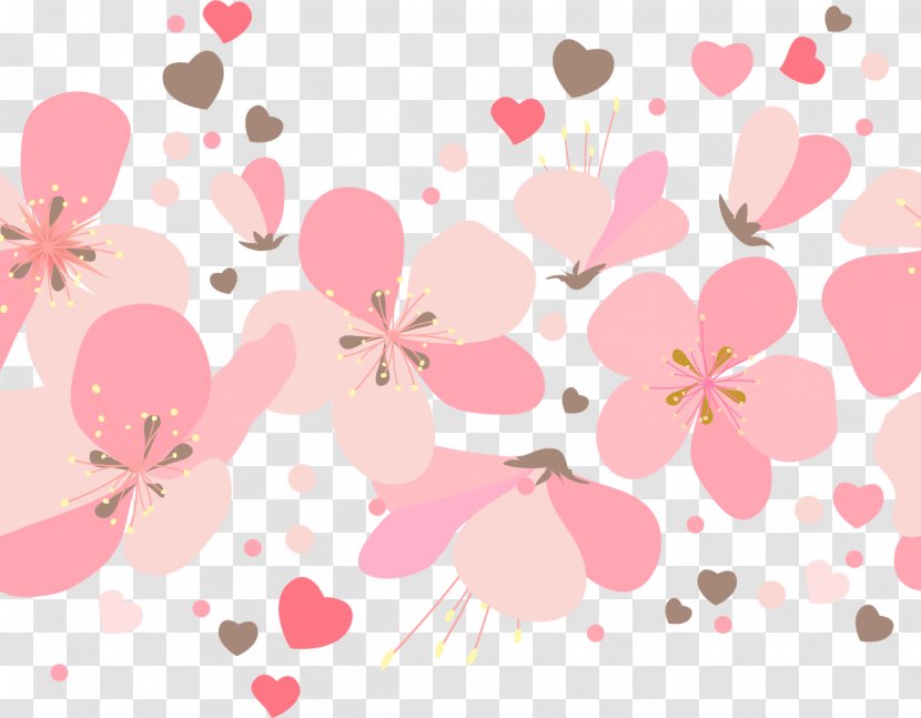 Cherry Blossom - Valentine S Day - Tree Shading Transparent PNG