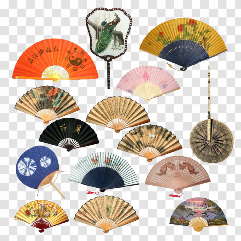 China Paper Hand Fan - Chinese Sub-collection Transparent PNG