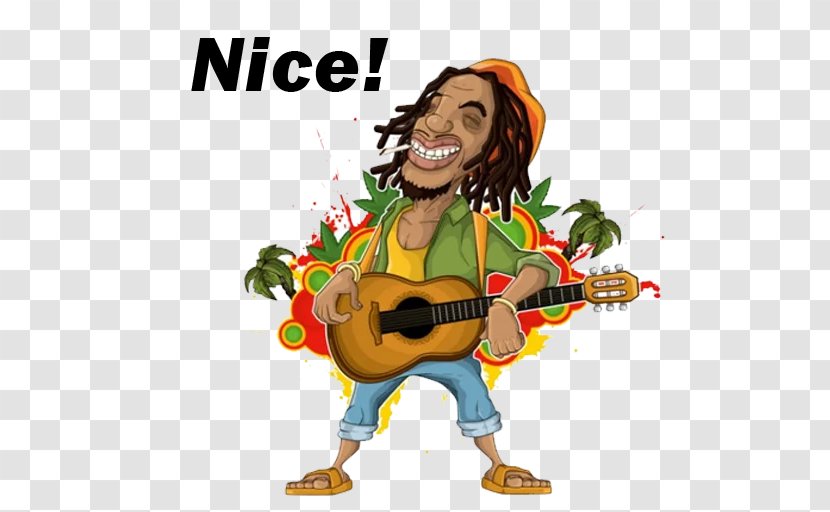 Reggae Rastafari Cartoon - Heart - Watercolor Transparent PNG