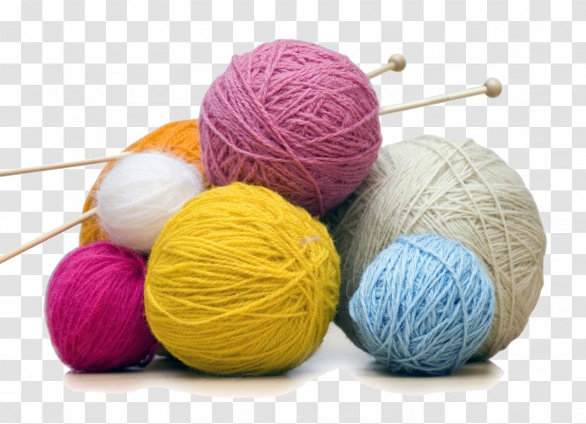 Knitting Needles Yarn Bombing Crochet - Yellow Transparent PNG