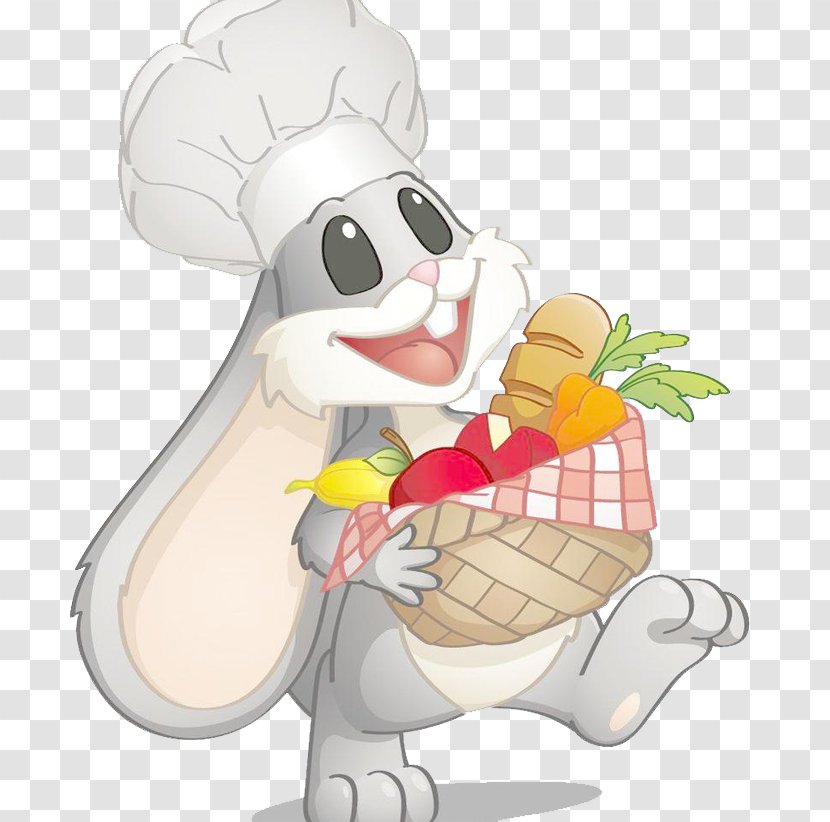 Rabbit White Illustration - Art - Chef Bunny Transparent PNG