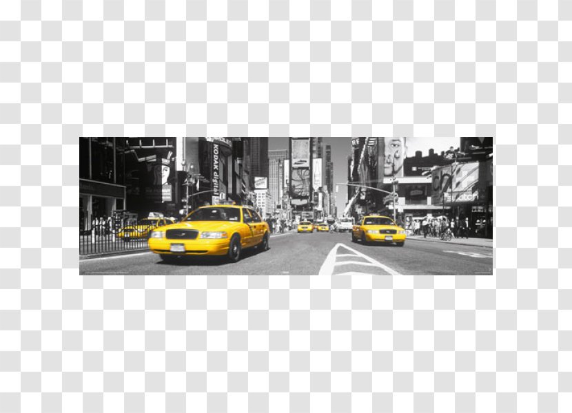 Theater District Broadway Taxicabs Of New York City Poster - Taxi Transparent PNG