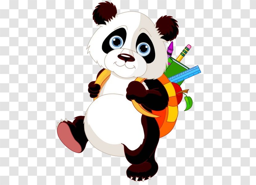 Giant Panda School Clip Art - Education - Love Bears Transparent PNG