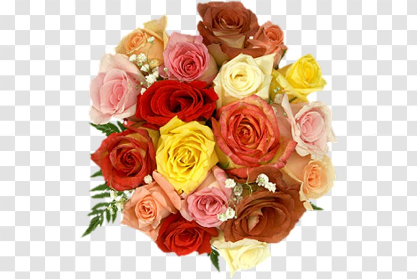 Flower Bouquet Garden Roses Birthday Clip Art - Color Cartoon Cute Rose Transparent PNG