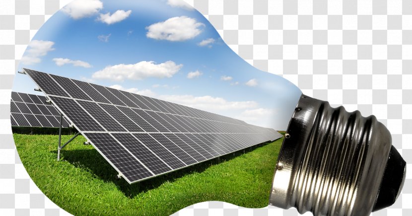 Solar Power Panels Energy Incandescent Light Bulb Lamp - Photovoltaics Transparent PNG