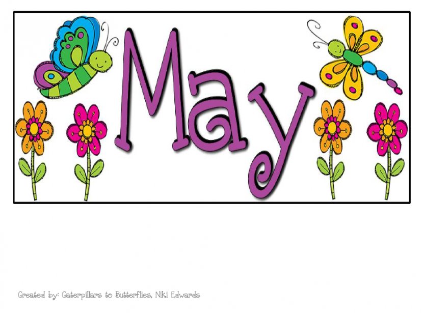 May Calendar Free Content Clip Art - Month - Heading Line Cliparts Transparent PNG