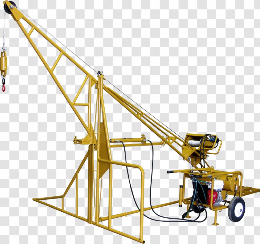 Crane Machine Hoist Lifting Equipment Roof - Hoisting Transparent PNG