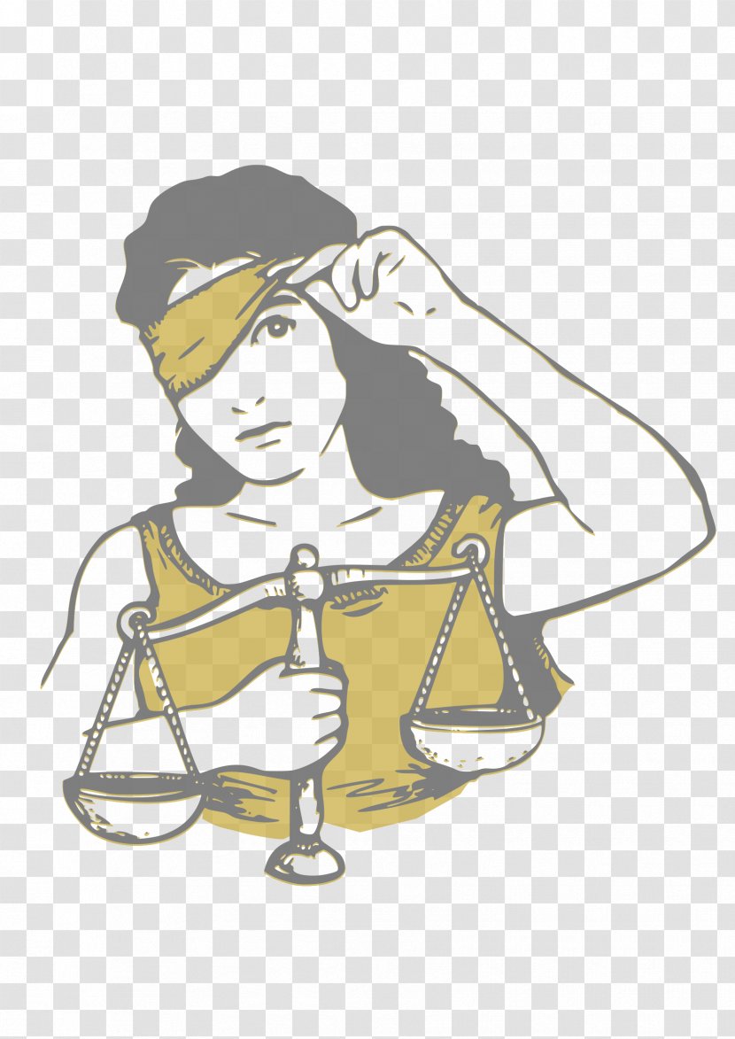 Lady Justice Criminal Court Clip Art - Yellow Transparent PNG