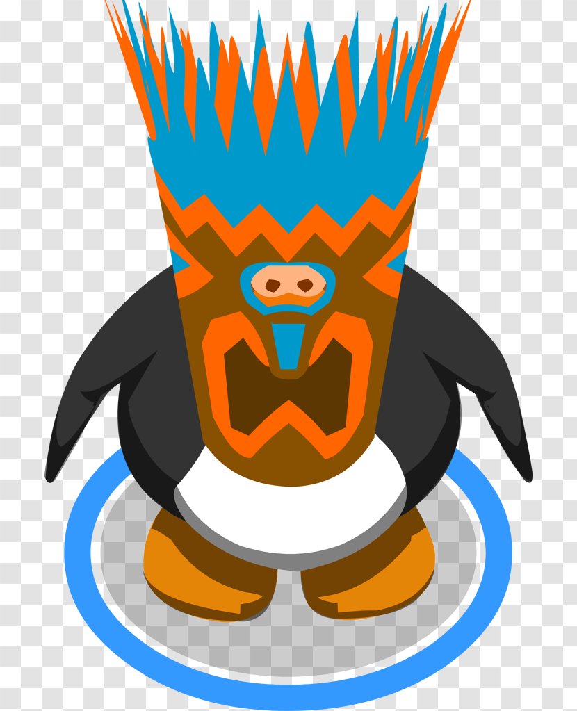 Club Penguin Hat Wiki Clip Art - Tiki Mask Template Transparent PNG