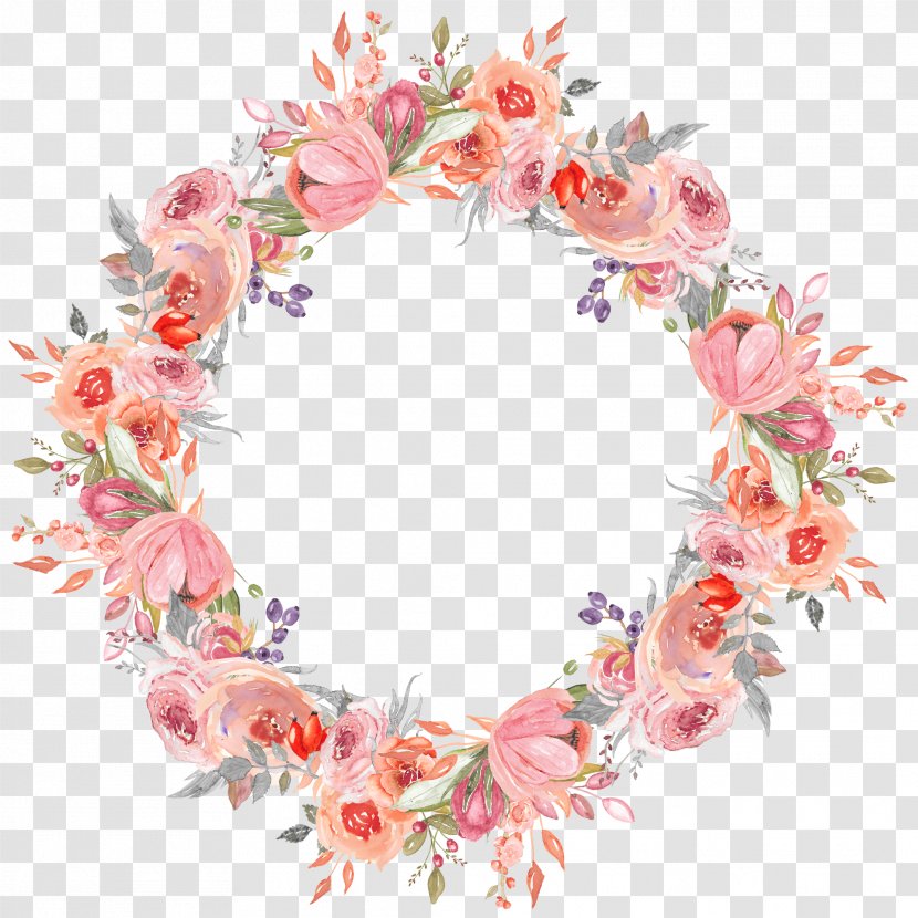 Wreath Flower Garland - Blumenkranz - Hand-painted Garlands Transparent PNG