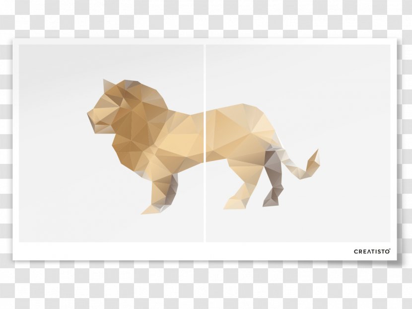 Lion Polygon Paper Origami Triangle - Royaltyfree Transparent PNG