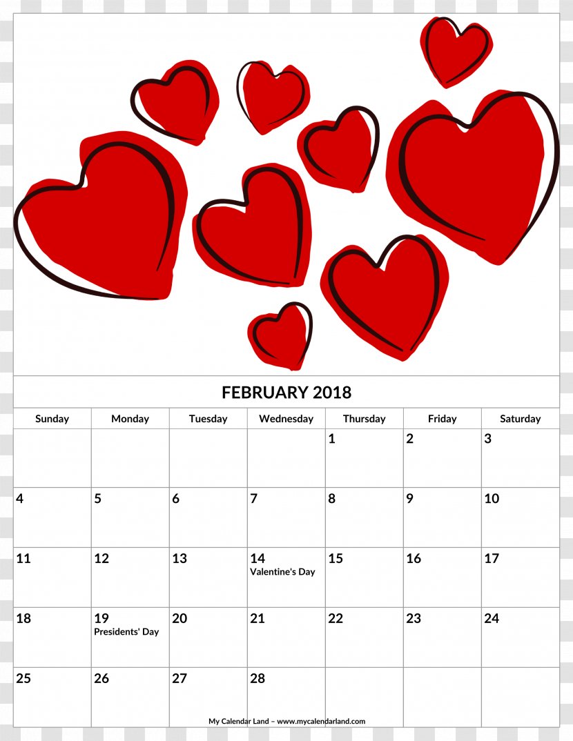 Valentine's Day Calendar Date 0 Gift Transparent PNG