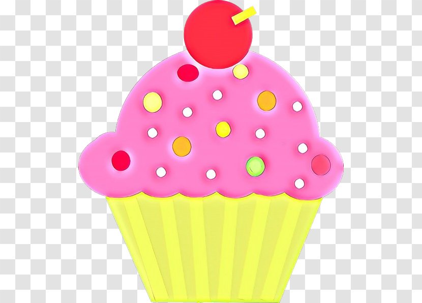 Pink Birthday Cake - Cone - Buttercream Magenta Transparent PNG