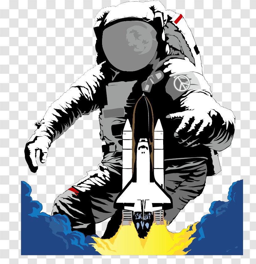 Astronaut Outer Space Suit Euclidean Vector - Cartoon - Heaven Transparent PNG