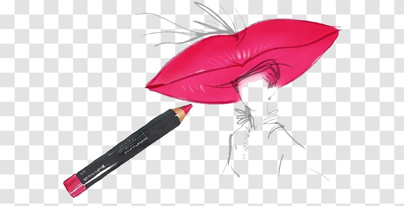 China Illustrator Fashion Illustration - Lipstick Transparent PNG