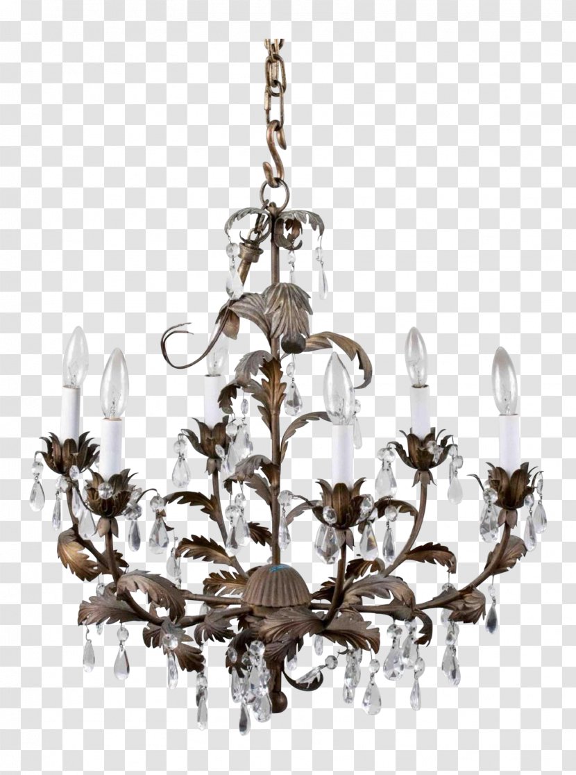 Chandelier Ceiling Metal Glass Light Transparent PNG