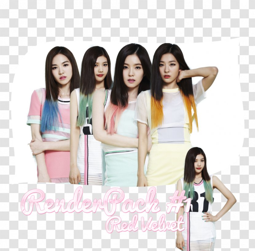 Red Velvet Black Hair Long Coloring - Silhouette Transparent PNG