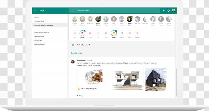 Google I/O Hangouts Slack Talk - Chatscreen Transparent PNG