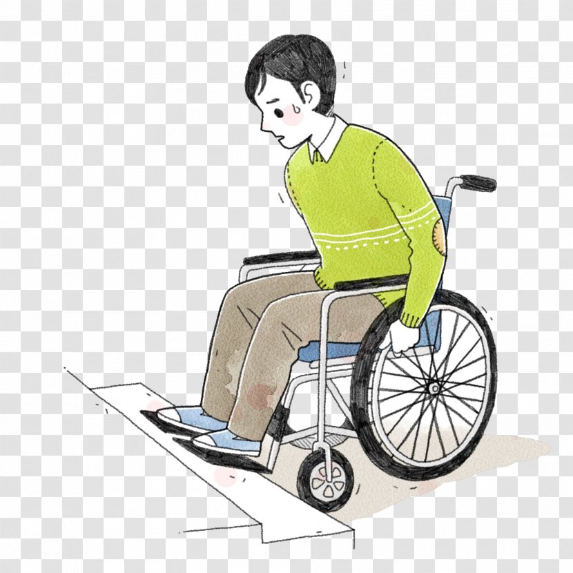 Wheelchair Disability Sitting - Stock Photography - The Man In Stepped Up Steps Transparent PNG