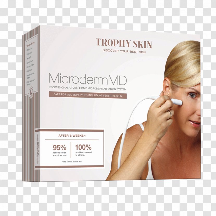 Trophy Skin MicrodermMD Home Microdermabrasion Machine Microderm MD Professional System - Wrinkle - Face Transparent PNG