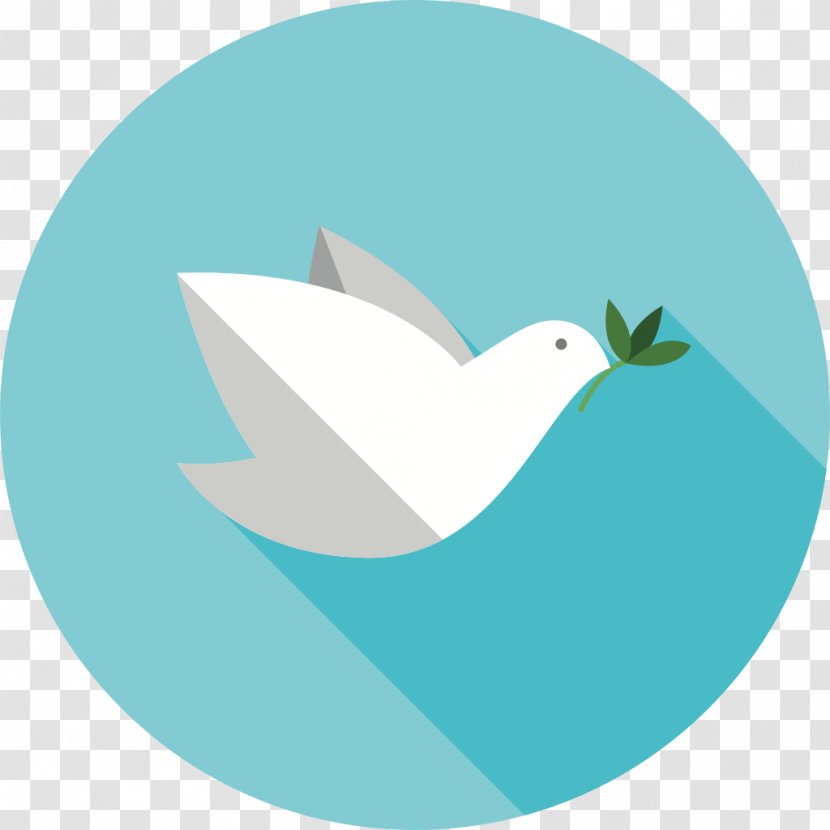Beak Bird Logo Clip Art - Peace - Teal Transparent PNG