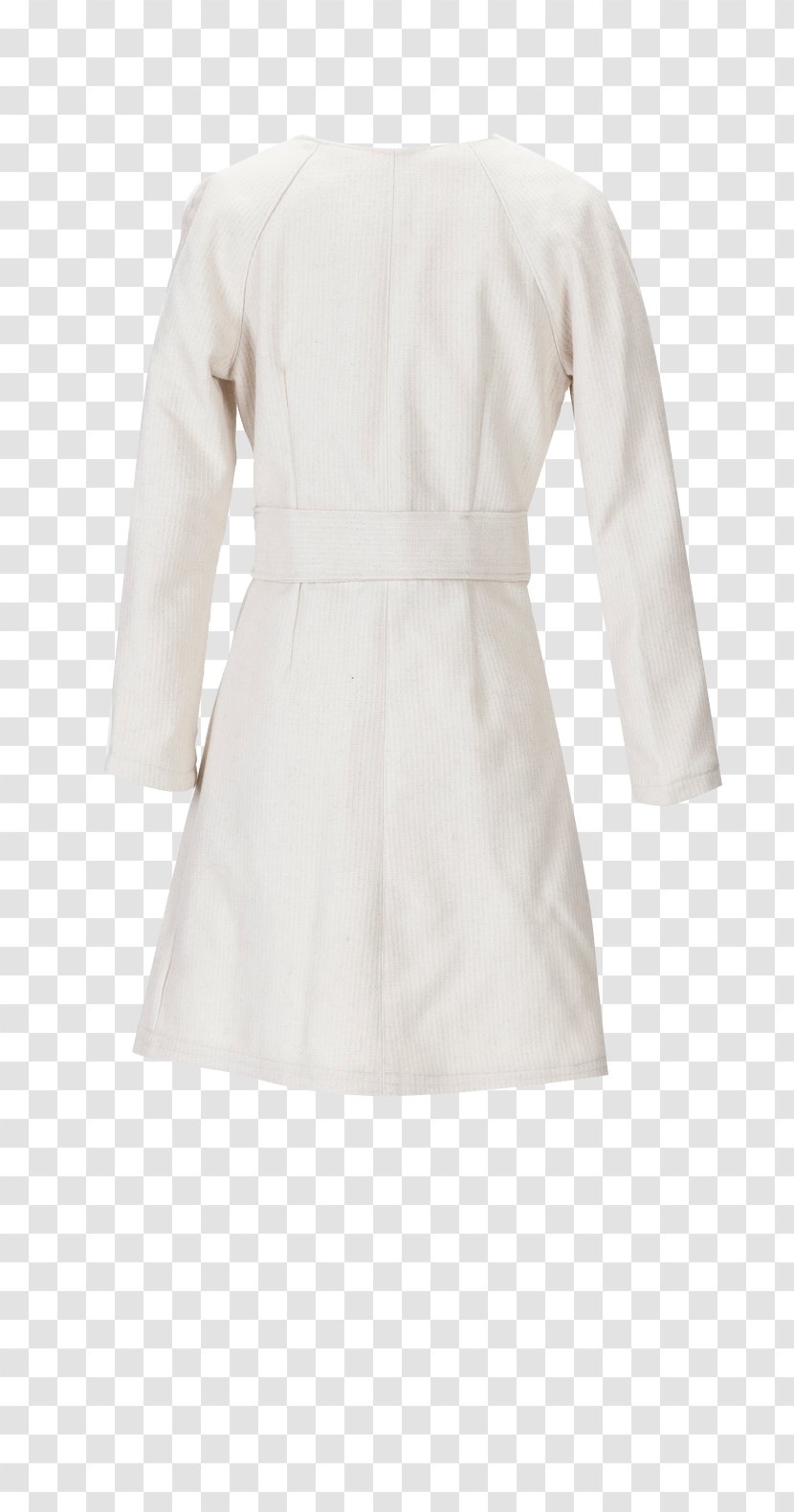 Trench Coat Sleeve Dress Neck - White Transparent PNG