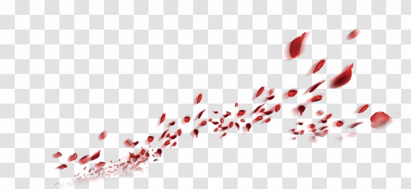 Petal - Red - Falling Flowers Transparent PNG